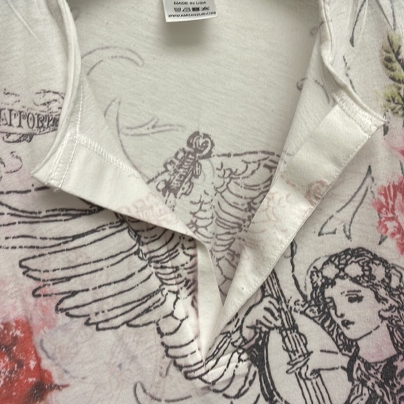 Mens vintage Ami Sanzuri Henley v neck T-shirt large - Picture 3 of 7